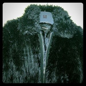 COPY - Faux fur black moto style jacket, express …